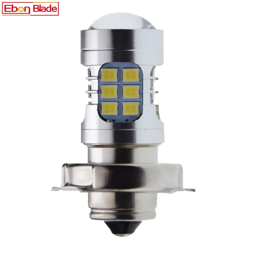 1 pièces 6V 6 volts AC P26S LED ampoule Moto phare 3030 30 SMD Moto Moto lumière 6000K Scooter cyclomoteur ATV UTV avant lampe frontale
