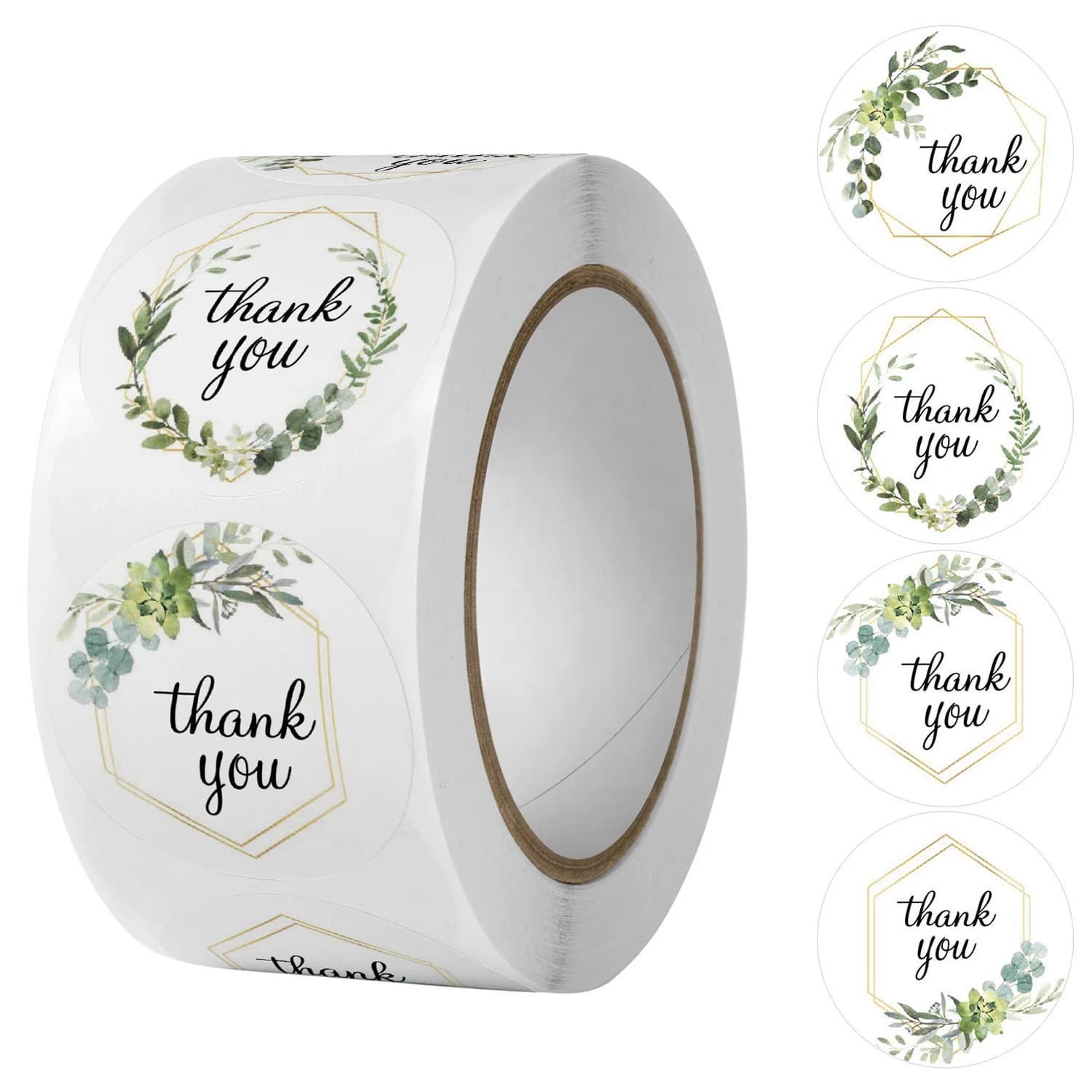 100-500 pièces merci autocollant rond Scrapbook enveloppe joint autocollant cadeau fleur décoration papeterie étiquettes autocollants