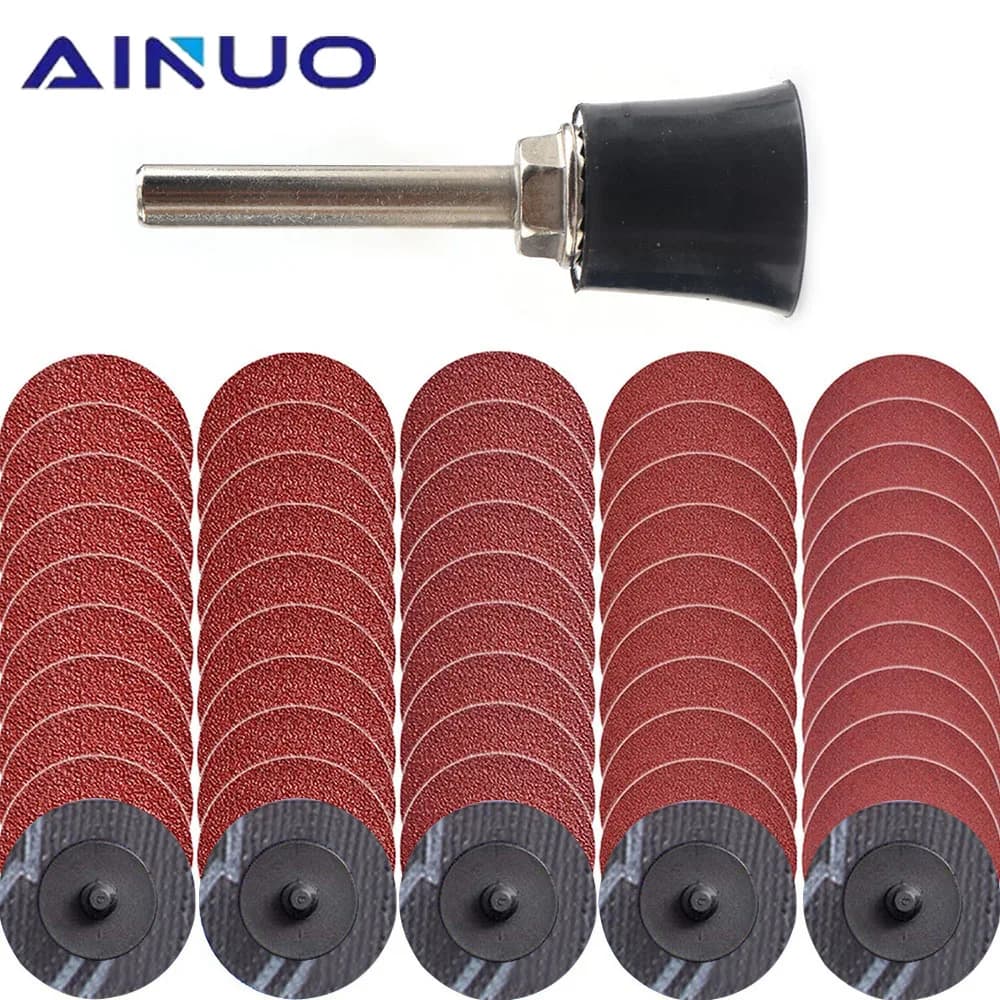 Disques de ponçage à changement rapide, 1 ", 25mm, pour le ponçage, le polissage de Surface, l'élimination de la peinture à la rouille