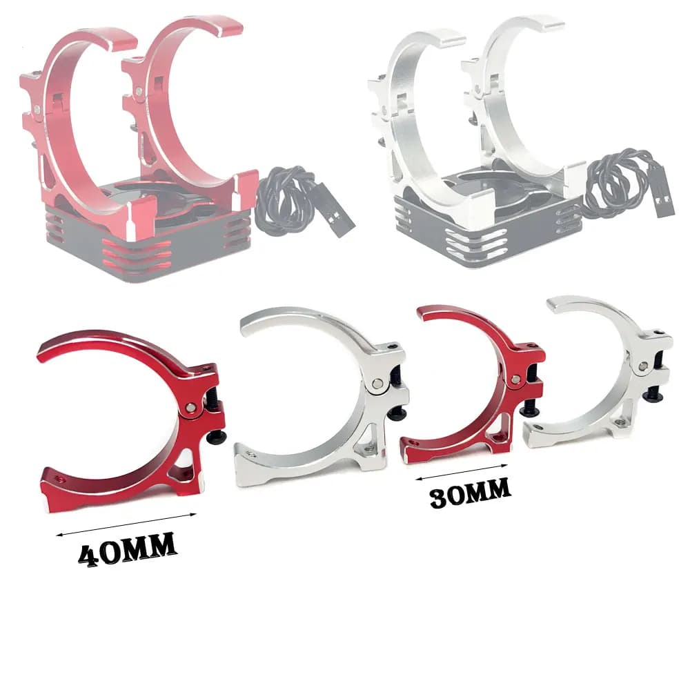 Support en aluminium YSIDO 30mm 40mm pour ventilateur de refroidissement rapide 1/10 1/8 HSP RGT RC Car 3650 3660 4074 4274 4268 Moteur brushless Hobbywing