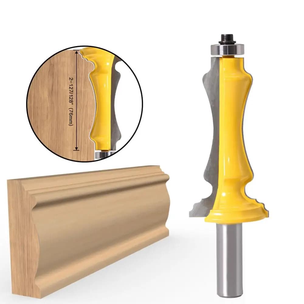 1 pièce Fraise pour encadrements de portes et fenêtres - Fraise à profil avec queue de 1/2'' (12mm) pour le travail du bois