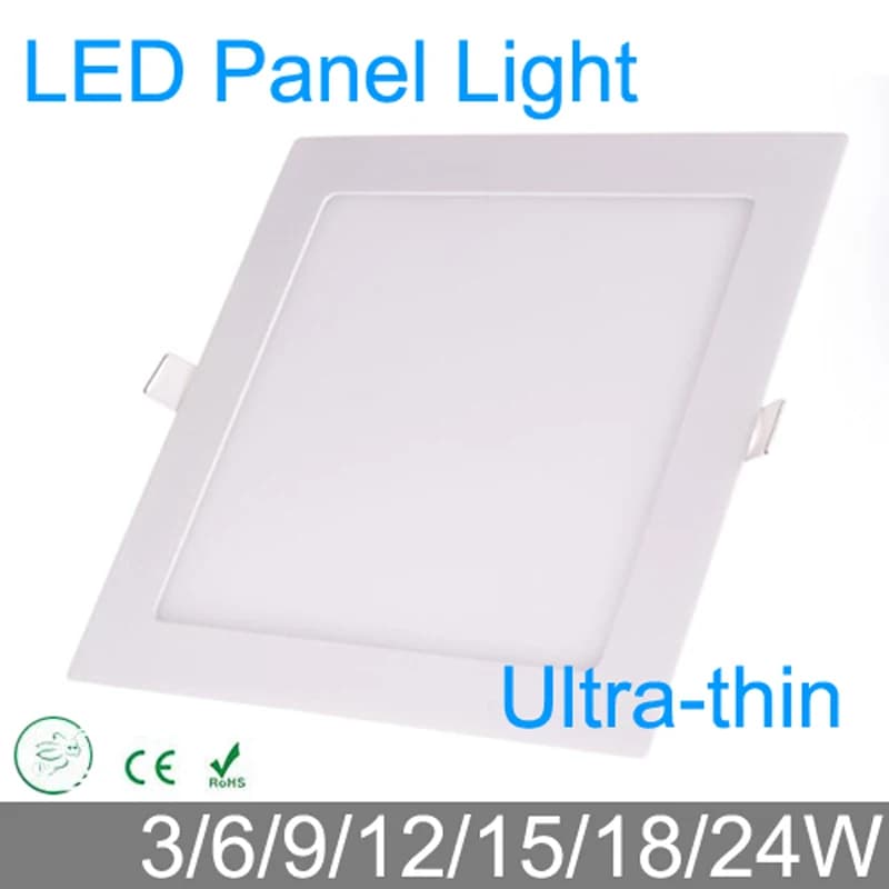 Plafonnier LED ultramince et encastrable au design carré, luminaire décoratif de plafond, idéal pour une chambre à coucher, 3/6/9/12/15/18/24W, 4000K