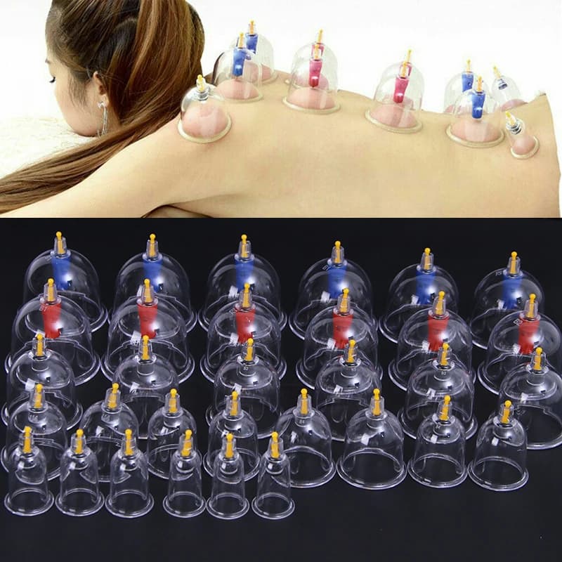 Ventouses de Massage en plastique, 32 ventouses sous vide, masseur corporel, Acupuncture, thérapie, canettes pour Massage, soins de santé