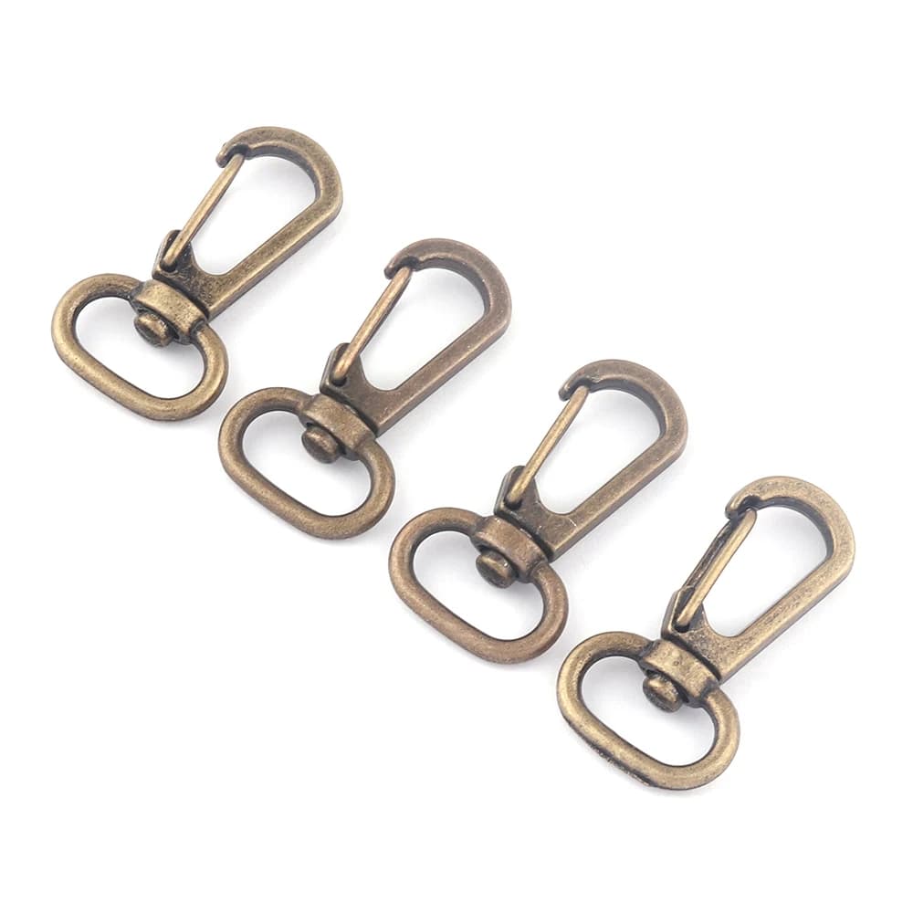 Fermoir pivotant en Bronze de 13mm, crochet pivotant pour chien, lanière de homard, sac à main, sangle de sac à main, sangle de porte-clés, fournitures de bricolage