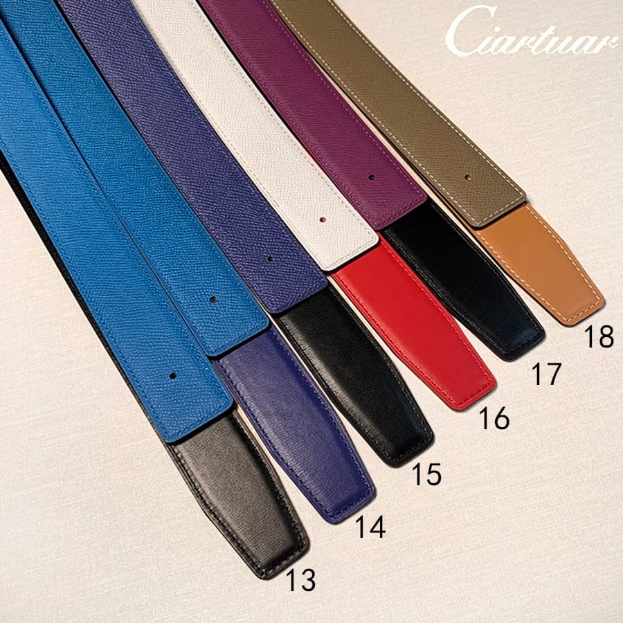 2026 sans boucle Ciartuar pour hommes femmes 3.2 cm 19 couleurs ceinture haute qualité peau de vache en cuir véritable deux côtés