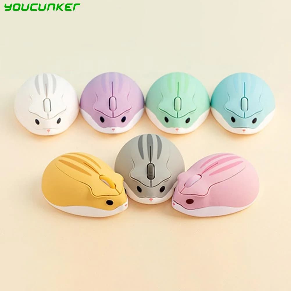 Souris sans fil 2.4G, mignonne, Hamster créatif, conçue, ergonomique, optique USB, Mini, rose, 1200 DPI, pour PC, ordinateur portable, cadeau pour enfants