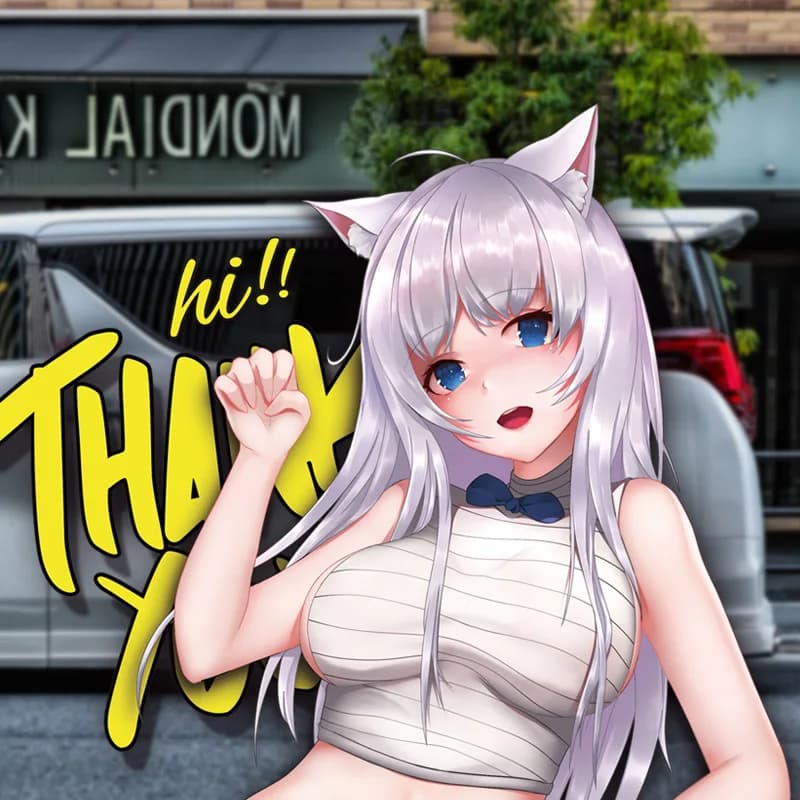 Noizzy – autocollants de voiture Sexy lapin filles Ho JDM, en vinyle, Kawaii, dessin animé asiatique, Cosplay, décoration de moto