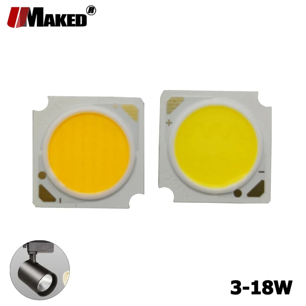 Source de lumière à puce Bridgelux LED COB, 20 pièces, 3W 5W 7W 12W 15W 18W CRI-92 9-58V 300mA 130lm/w