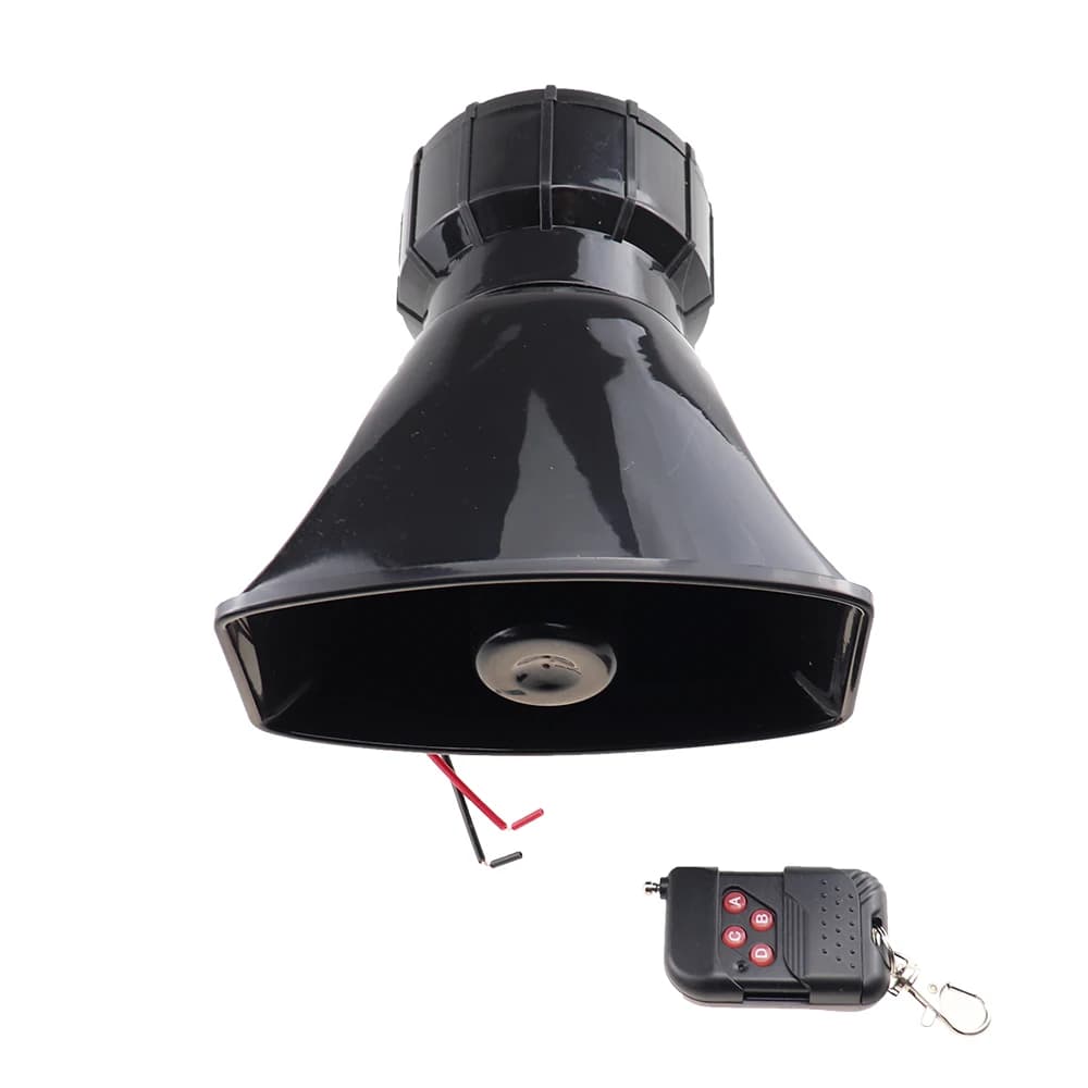 Sirène électronique sans fil pour véhicule, klaxon de voiture de camion, alarme d'iode, haut-parleur, accessoires d'incendie de police, 7 sons, 12V, DC