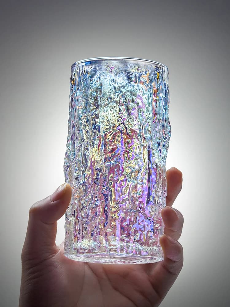 Tasse à eau en verre domestique pour garçons, grande tasse à thé, motif glacier, bière, lait, été, 600 ins, vent, haute qualité