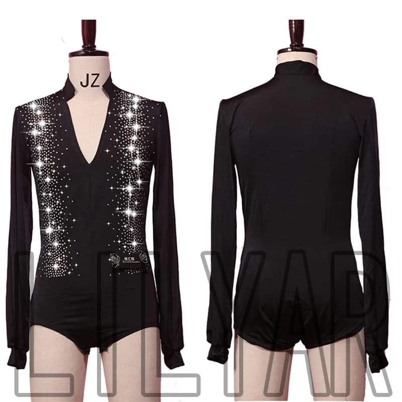 Haut de danse latine, chemises de danse latine pour adultes et enfants, vêtements de spectacle de compétition, vêtements de pratique professionnels carrés Salsa