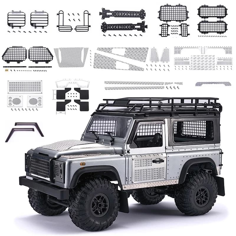 Accessoires de décoration simulés en métal OP pour voiture RC MN Model D90 D91 MN99 MN99S V1 V2 1/12, pièces de rechange pour amélioration de la grille de fenêtre.