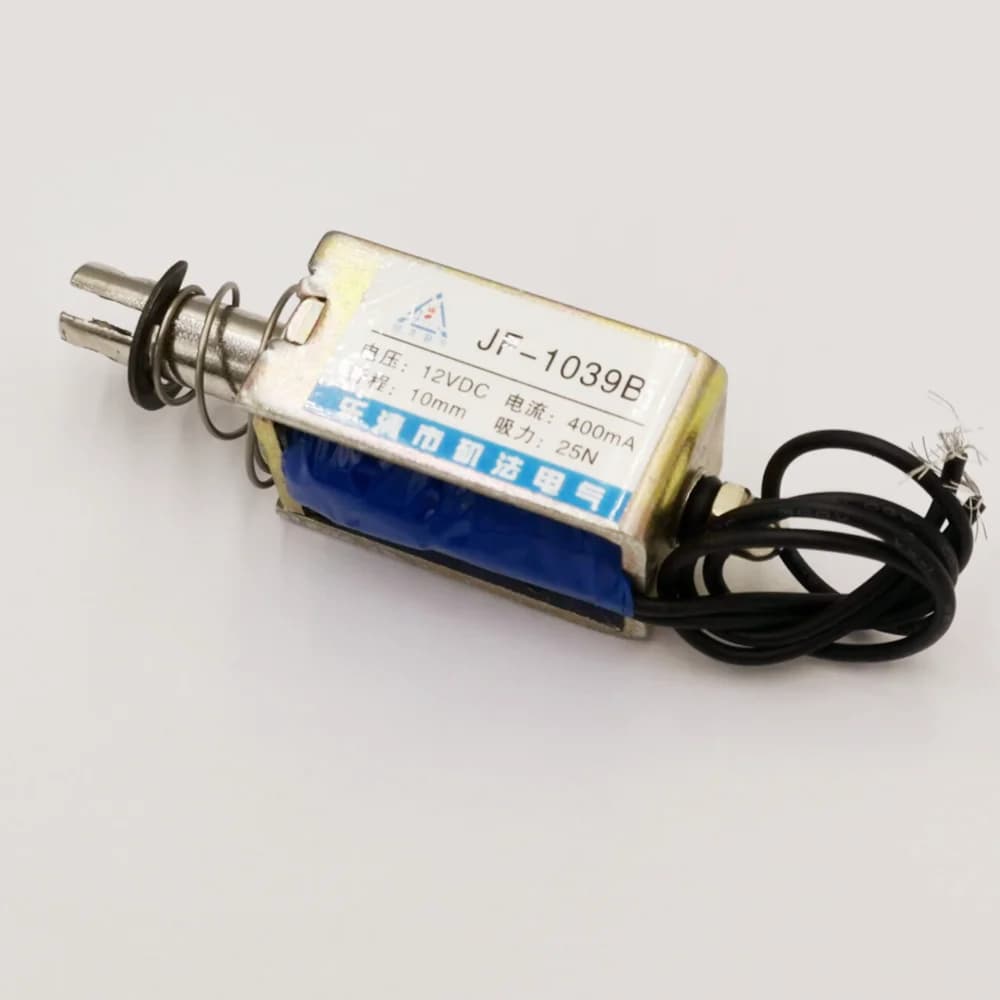 DC 24V 12V 6V 25N 400mA 10mm Push rid linéaire actionneur électroaimant solénoïde JF-1039B