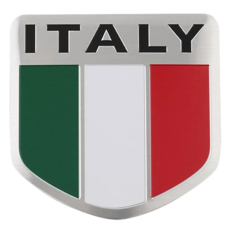 Autocollants drapeau italien en aluminium, décalcomanies 3D, accessoires de style de voiture