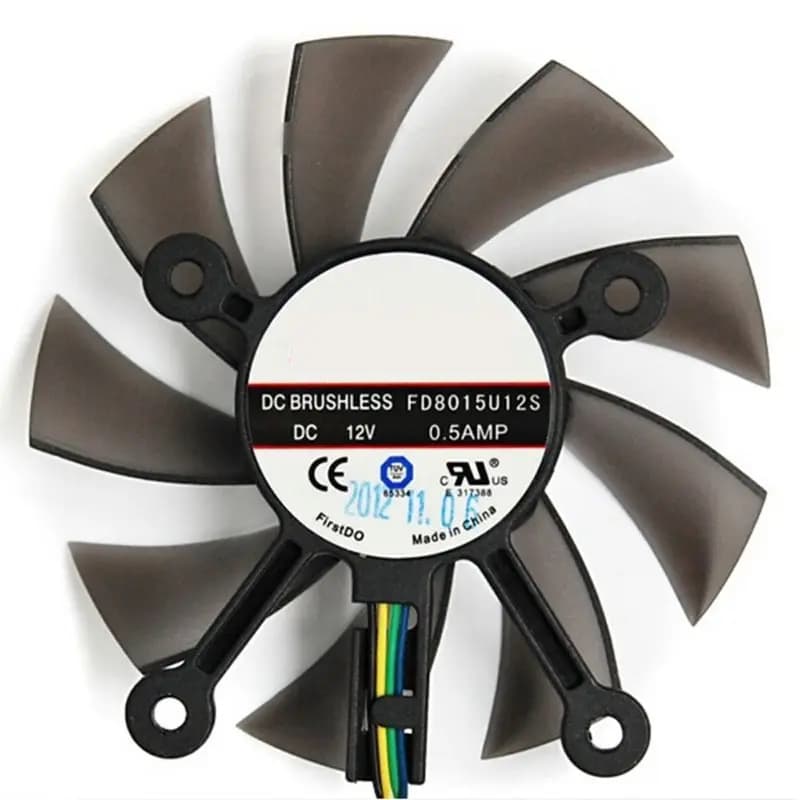 Ventilateur de refroidissement de carte graphique, 75MM, DC12V, 0,5 amp, 4 broches, pour GTX 560, GTX550Ti, HD7850