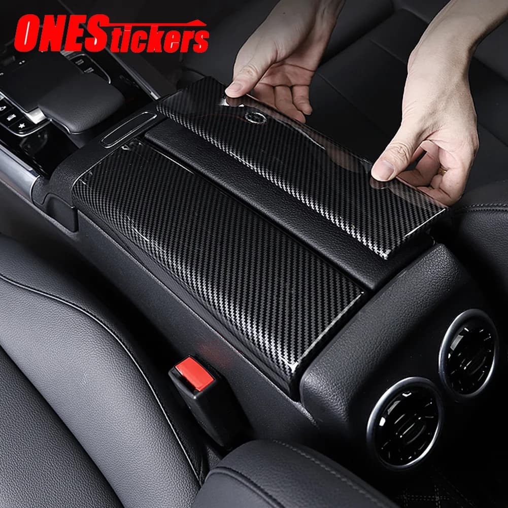Couvercle de garniture de panneau de boîte d'accoudoir Central de voiture, pour Mercedes Benz A B CLA GLB GLA classe W177 V177 W247 C118 W118 X247 H247 2020 2021 +