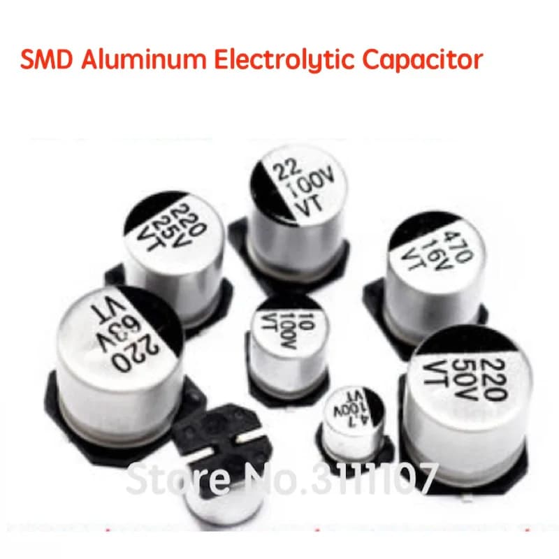 Condensateur électrolytique SMD en aluminium, 6.3V 10V 16V 25V 35V 50V 1UF 2.2UF 4.7UF 10UF 47UF 100UF 220UF 330UF 470UF 680UF, 20 pièces/lot