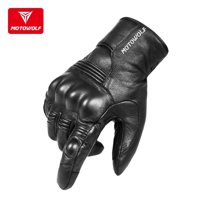 Cuir imperméable Moto gants d'hiver pour hommes femmes chaud thermique Guantes Moto Invierno Hombre imperméable Gant Moto Hiver