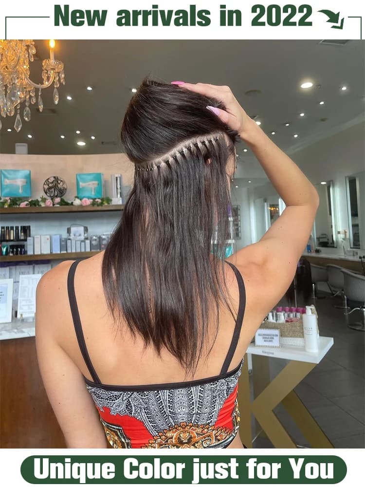 VeSunny – Extensions de cheveux naturels Remy, Micro boucles, Micro anneaux, soyeux, 1g/brin, 50g