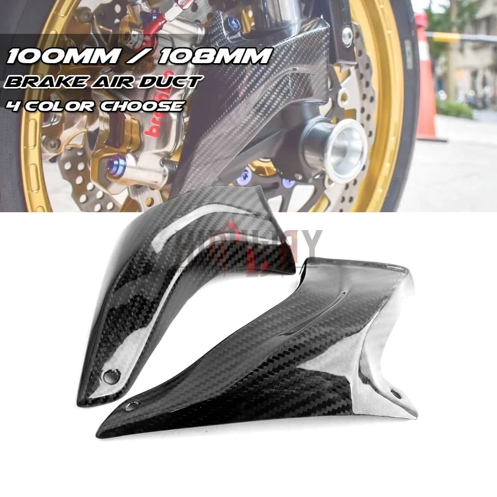 Conduit d'air de refroidissement pour moto Suzuki, en Fiber de carbone, étrier de frein, canal d'étrier de frein, 108mm, GSX-S750, 2018, 2019, GSX-S1000F, GSXS1000F, 2018