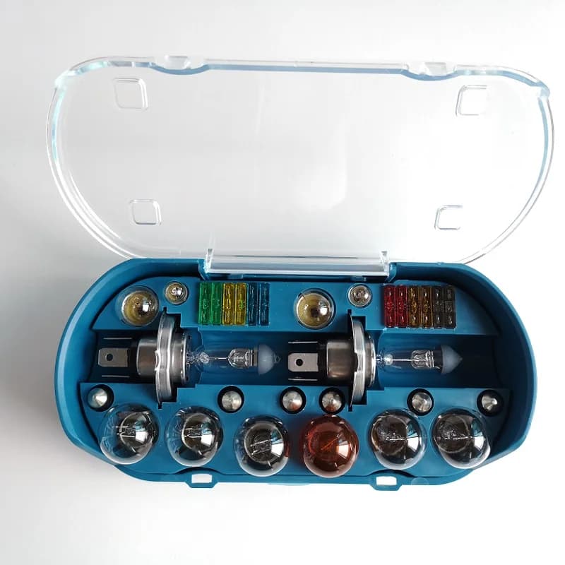 Kit d'urgence pour voiture, ampoule halogène H4 H7 H1 12V 60W 55W P43T 1157 S25 ATC FUSE T10 W5W BAY15D R5W, ensemble combiné de lampes multi-modèles