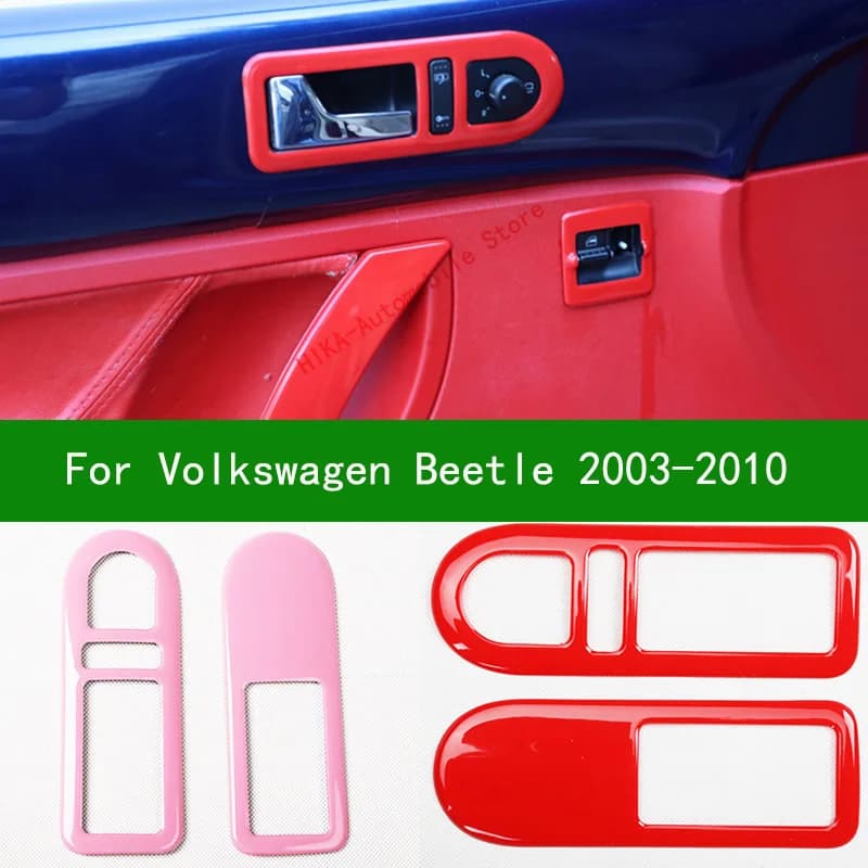 Protecteur de bol de poignée intérieure en fibre de carbone noire, couvercle Kiev illage intérieur, interrupteur non autorisé, Volkswagen MillenVW, le 2003-2010, 2005, 2009, 2006