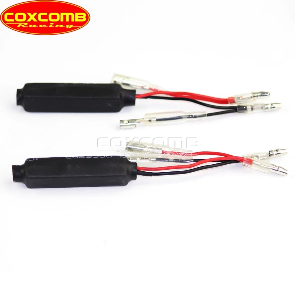 Indicateur de clignotant universel noir pour moto, 2 pièces, 12V, 10w, 10 Ω, indicateur de charge LED, résistance au Flash, correction des erreurs, contrôleurs de taux de Flash