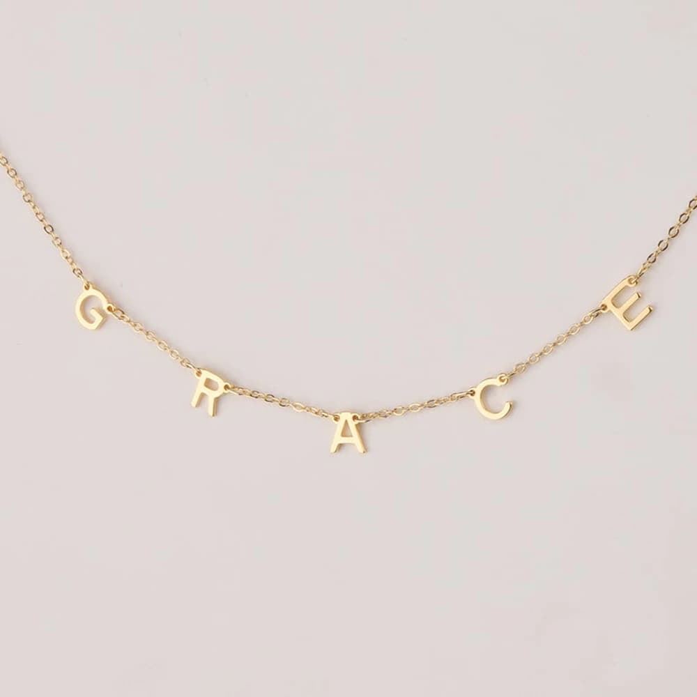Collier initial personnalisé, chaîne de clavicule exquise, bijoux pendentif numéro en acier inoxydable pour dames