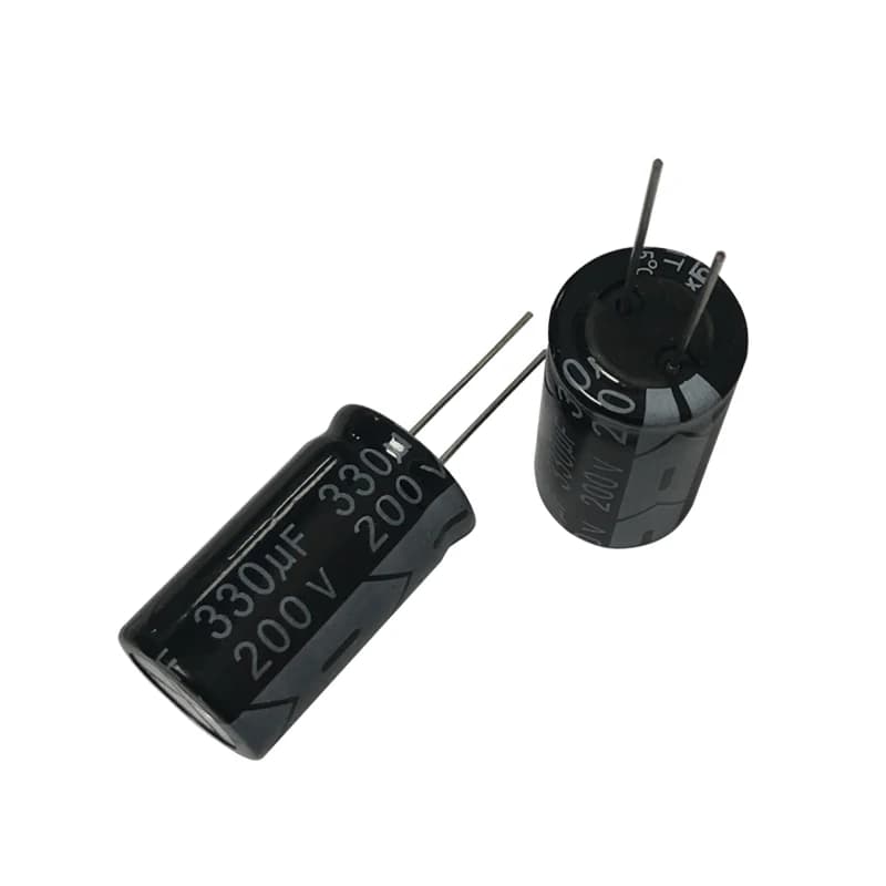 Condensateur électrolytique en aluminium 200V 330μF 18x35mm 330μF 200V 200V330MF 330MF200V 200V330MFD 200Vdc 200WV 200V 330μF 22μF 33μF