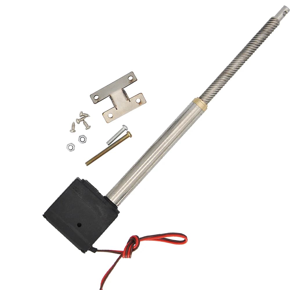 Tige de poussée de cylindre de Simulation électrique avec Servo pour pelle télécommandée RC, chargeur, modèle de camion d'ingénierie, pièces de mise à niveau