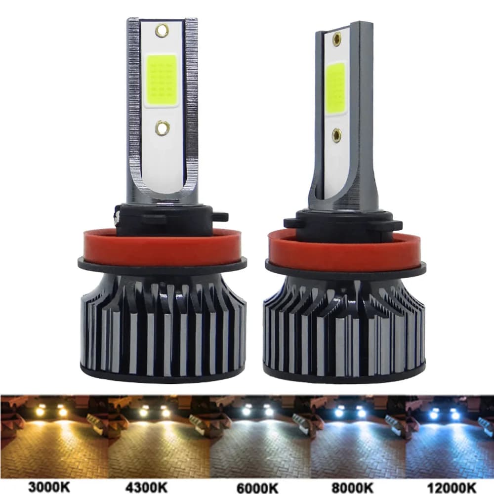 Mini phare de voiture LED H7 H4, sans erreur, H1 H3 H8 H11 9005 HB4 9006 HB5 HB3 HB2 9003 9004 9007, ampoule 6500K 4300K Canbus