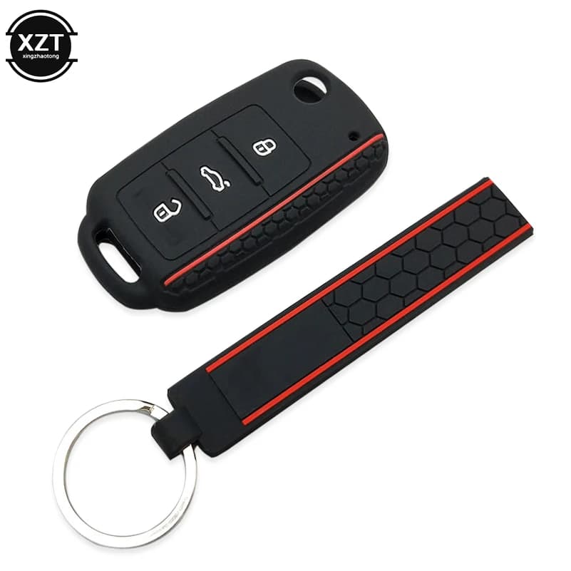 Coque de protection pour clé de voiture, étui en Silicone pour Volkswagen Polo Passat B5 Golf 4 5 6 MK5 MK6 Eos Bora Beetle TSI, nouveau Design