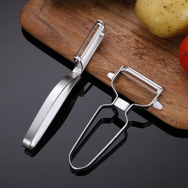 Éplucheur en acier inoxydable, trancheur pour fruits et légumes, Spud, pommes de terre, carottes françaises, Gadget de cuisine, outil, éplucheur rapide