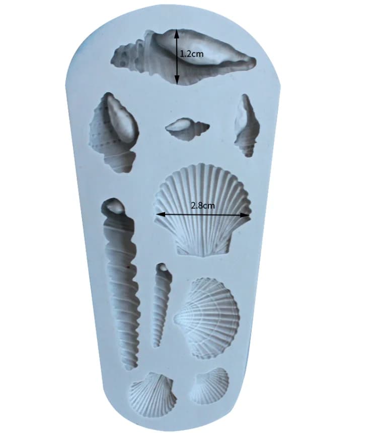 Moule à gâteau en silicone 3D en forme de coquille de conque, cadre pour gâteau à bonbons, à faire soi-même, à chocolat