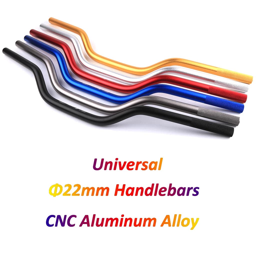 Guidon de moto en alliage d'aluminium T6061, 22mm, 7/8 pouces, barres de poignée anodisées pour Dirt Pit Bike, volant antirouille 7/8''