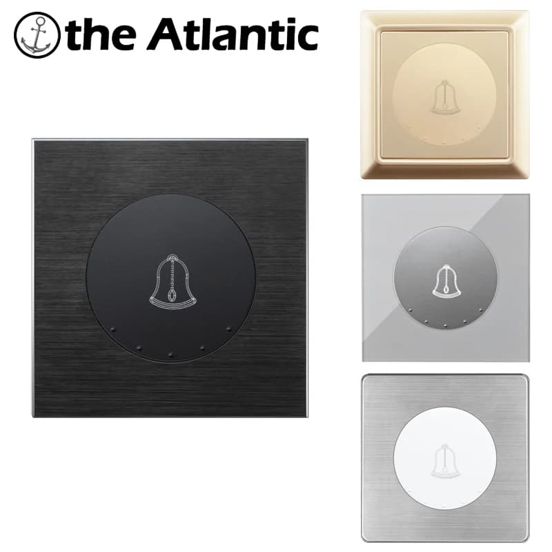 1 bouton interrupteur de sonnette interrupteur de réinitialisation interrupteur mural plastique verre acier inoxydable alliage d'aluminium noir blanc or argent gris gris