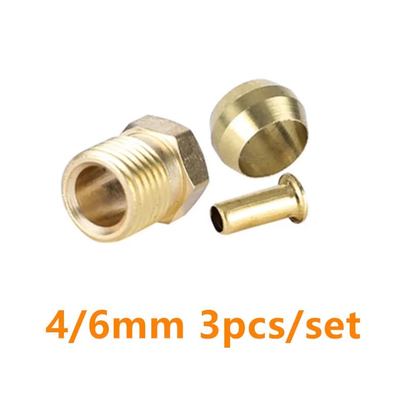 Machine CNC tuyau d'huile lubrifiante 4mm M8 Joint 6mm tuyau d'huile M10 Joint Double cône méson noyau ensemble de trois pièces