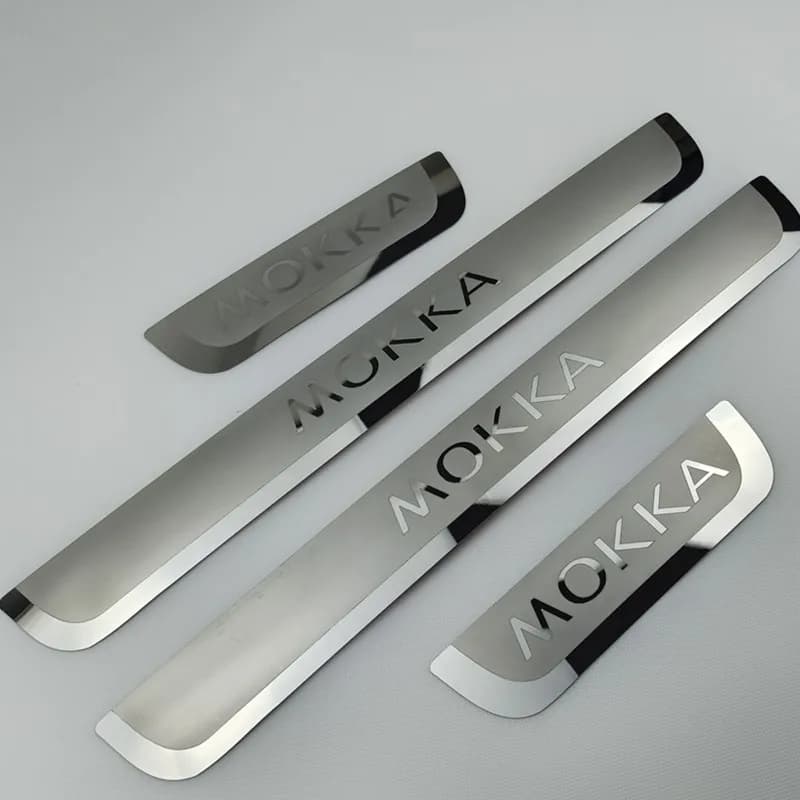 Plaque de seuil de porte pour Opel Mokka SachMokka X 2012-2020, protection de seuil, autocollant de pédale de coup de pied en acier inoxydable, accessoires de style de voiture