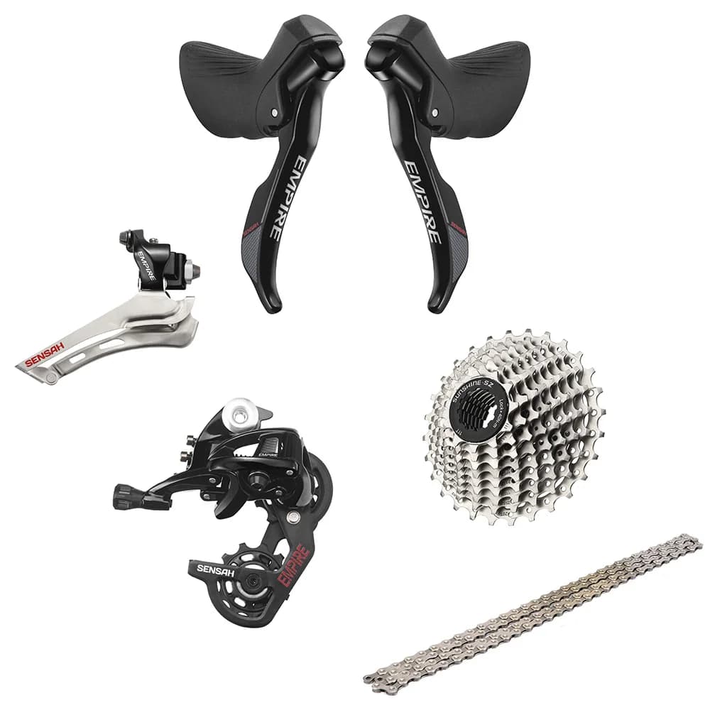 SENSAH EMPIRE – ensemble de vitesses pour la route, 6 Kits, 2x11 rapports, 22s, levier R/L + dérailleur FD + RD + Cassette/chaînes en Fiber de carbone ou Aluminium