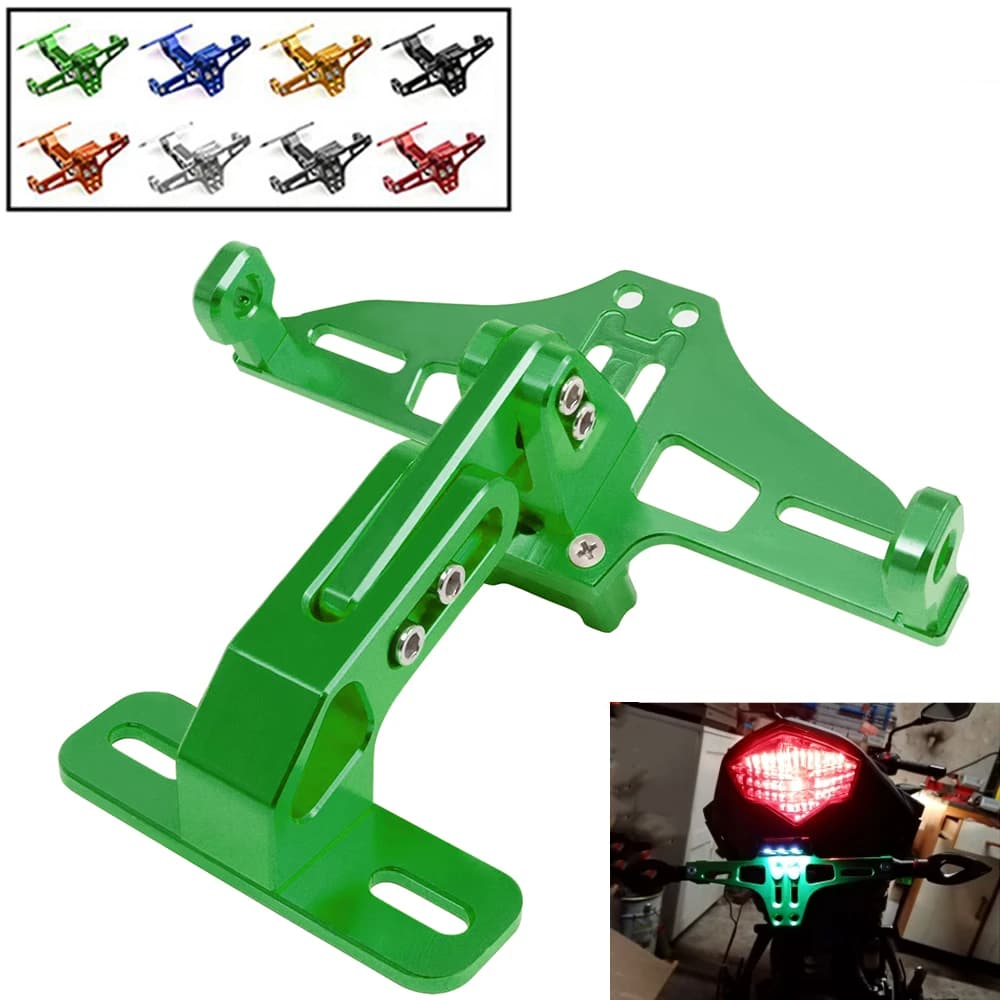 Support universel de plaque de planificateur arrière, Kawasaki Ninalban250r 300 400 650 1000 Z400 Z650 Z800 Z900 Z1000 SX ZX6R ZX9R ZX12R ER6N/F