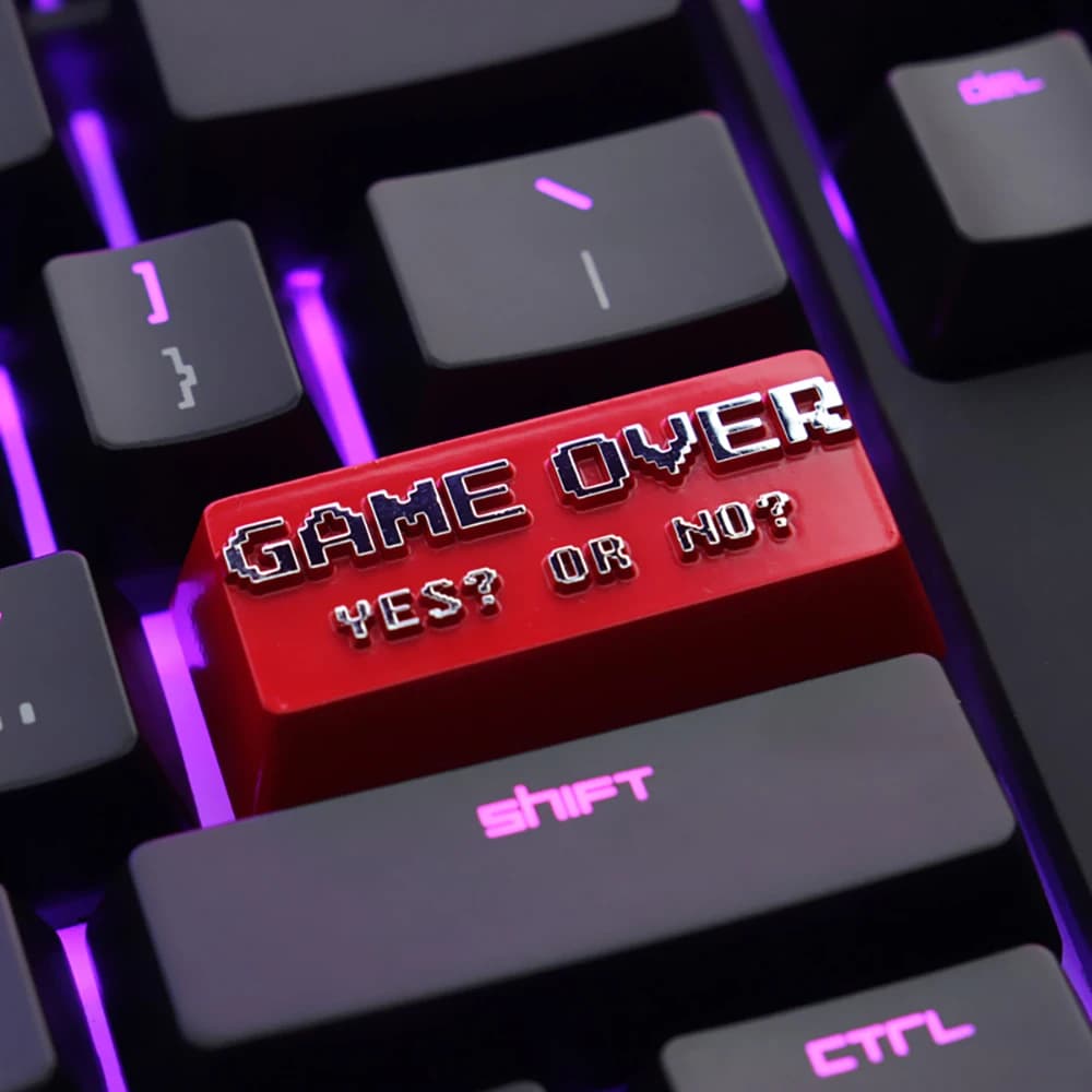 Clavier mécanique Artisan Keycap jeu sur le thème entrée clé Zinc alliage d'aluminium métal pour MX Axis AULA F75 Ajazz Ak820 Pro jeu