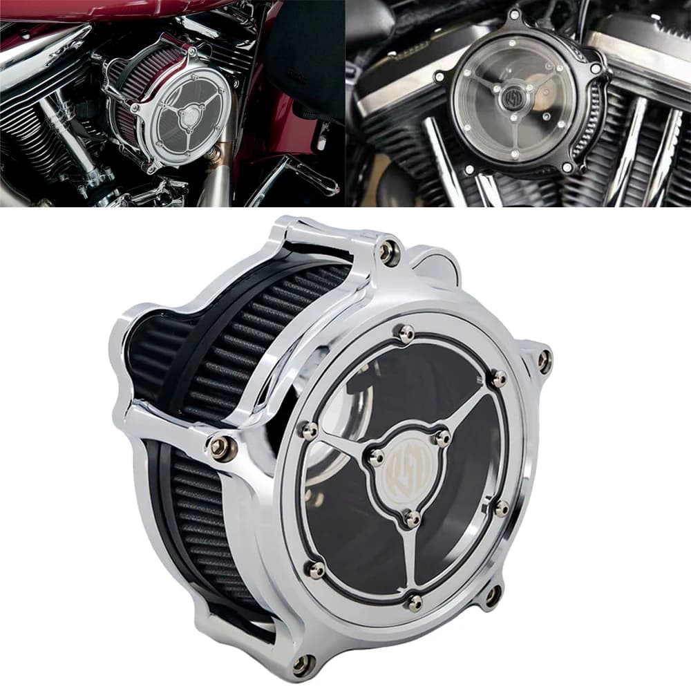 Filtre à air RSD Clarity pour Harley, filtre d'admission chromé, Sportster Iron 883 1200, ocia Softail FXSTC, Fat Bob, Touring FLbirthFLHTC