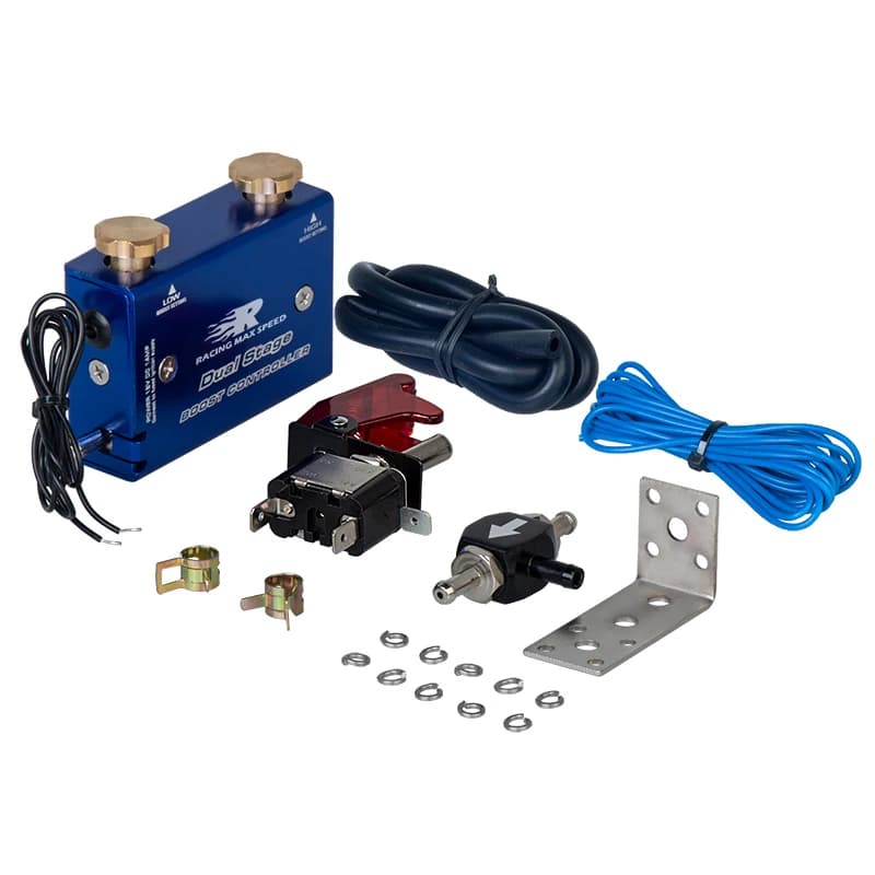 Turbocompresseur électronique universel réglable à double étage, Kit de contrôleur Psi Boost/avec interrupteur