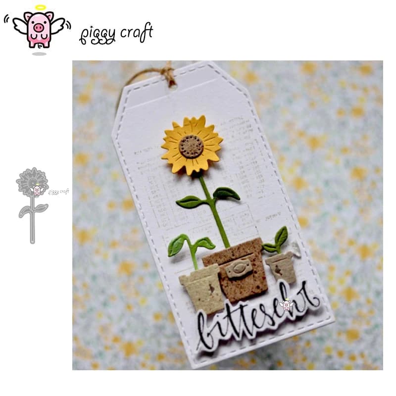 Piggy Craft-Matrices de découpe en métal, moule découpé, fleur de tournesol, scrapbooking en papier, couteau artisanal, moule, lame, poinçon, pochoirs, nouveau