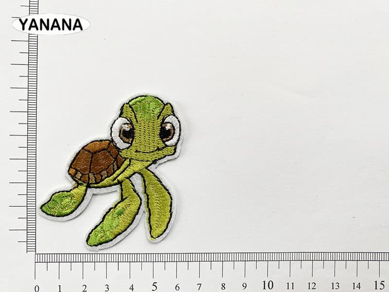 Patchs pour vêtements, motif tortue de mer, motifs de dessins animés, broderie, paillettes, sacs, T-shirt, DIY