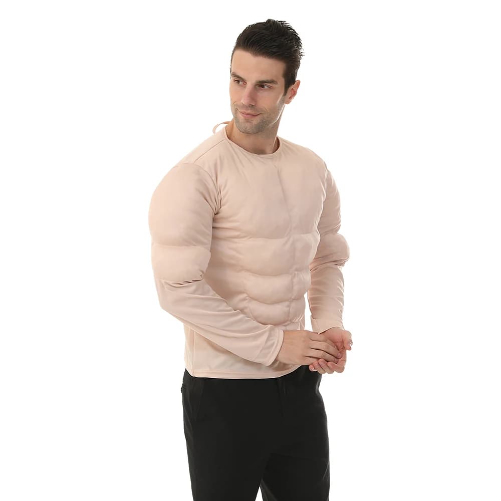 Eraspooky – Costume de cosplay drôle pour homme, tunique musclée, déguisement d'Halloween pour adulte, nouveauté, fête de Noël, déguisement fantaisie