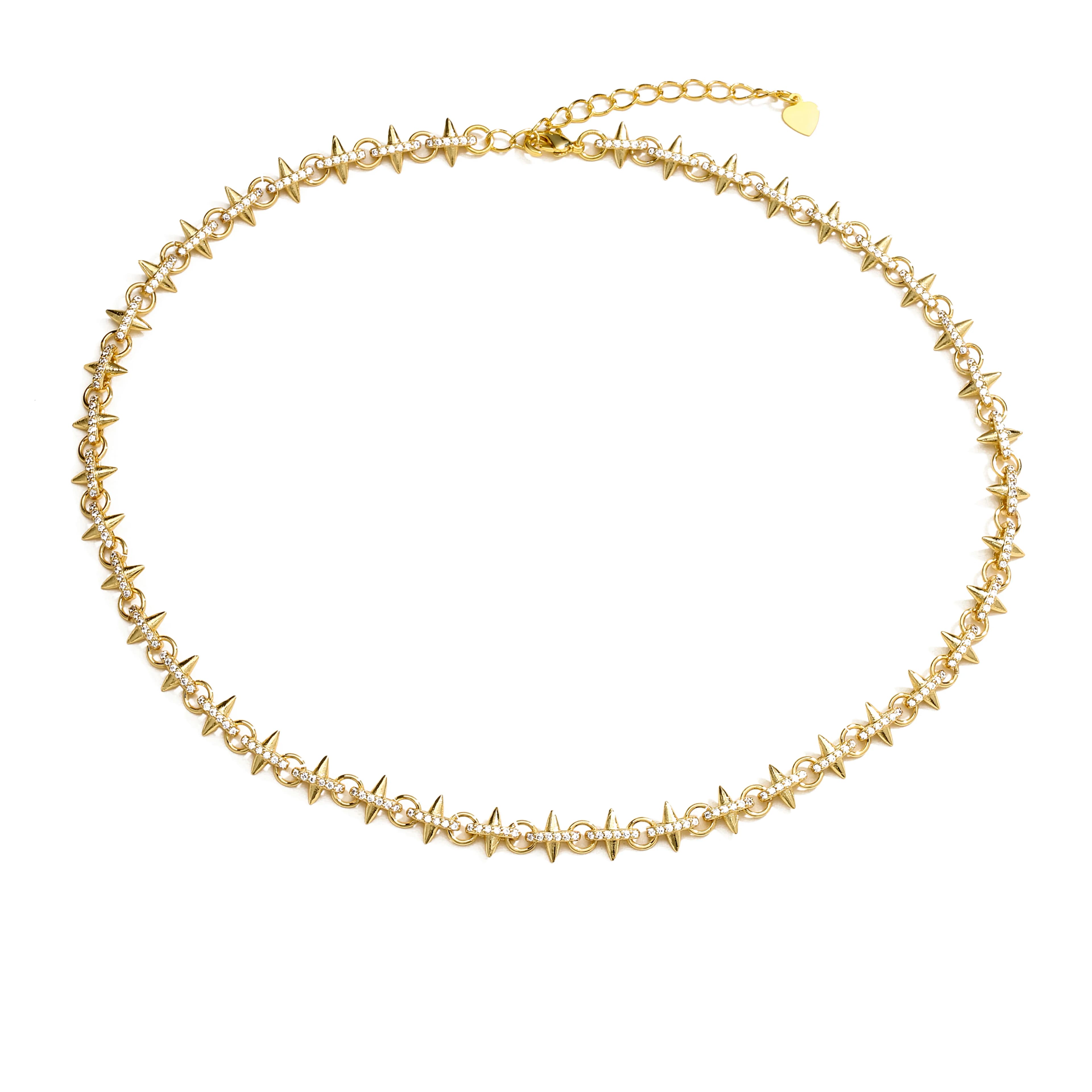 Collier en laiton plaqué or 18 carats, couleur or, bijoux à angle vif pour femme, accessoires raffinés pour cadeau, vente en gros, dropshipping