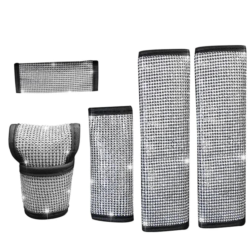 Couverture automatique de poignée de porte de sécurité, accessoires de décor de voiture de diamant de couverture de poignée de protection de voiture de cristal de lustre
