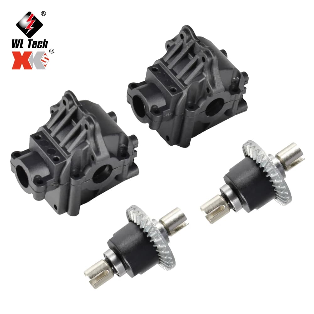 WLtoys de haute qualité 144001 Boîte de vitesses Wave Box, engrenage différentiel en métal pour 124018 124019 Pièce de rechange pour voiture 4WD RC