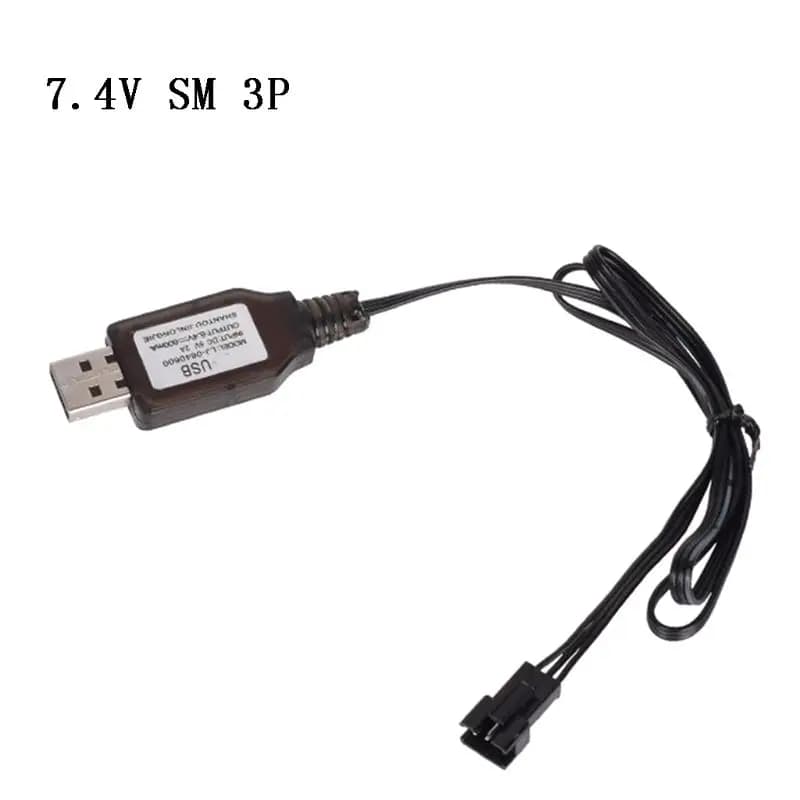 6.4v/7.4V 500mA chargeur Li-ion batterie SM-3P RC jouets télécommande jouet SM3P portable USB chargeur E56B